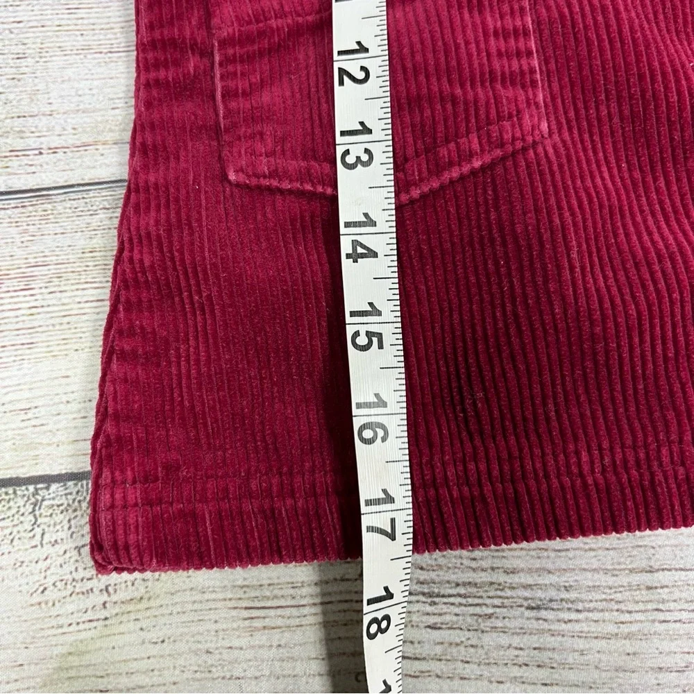 Vintage OshKosh B’Gosh Burgundy Corduroy Jumper Dress Fall 90’s Size 18-24 M
